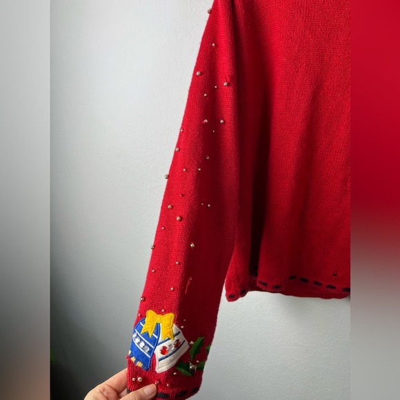 Designers Original Studio Christmas Holiday Sweater Cardigan - Picture 15 of 15